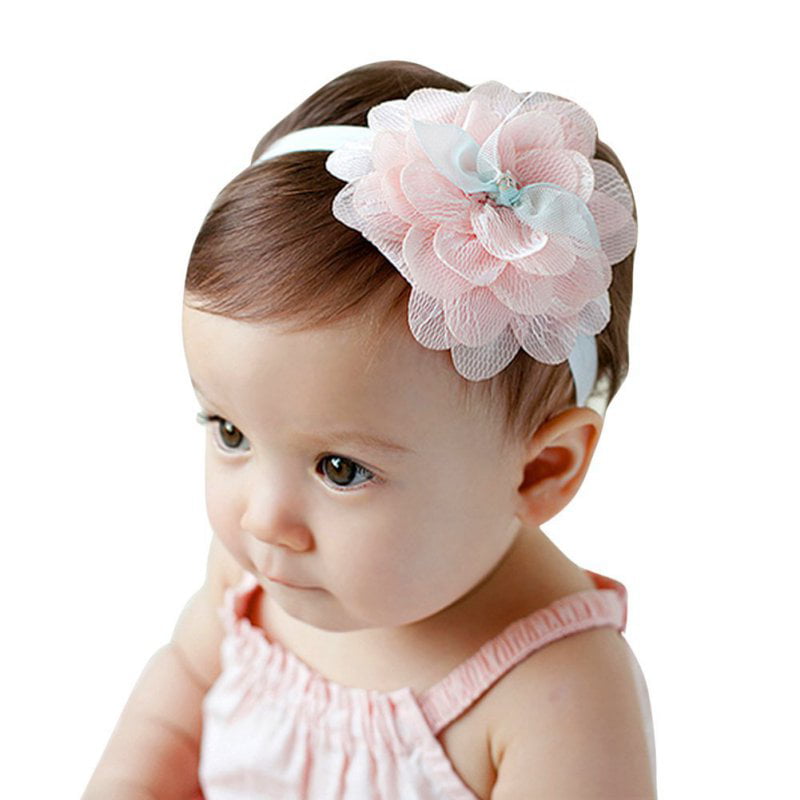 Baby Girls Infant Hair Band Chiffon Floral Hairband Cute Kid Lace Floal Hairband 