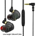 thumbnail image 2 of Hwkond Wired Headphones Earbuds, Transparent Outer Without Delay LED In Ear Gaming Sports Music Wired Microphone Clear Call Earphones, 2 of 8