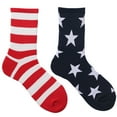 thumbnail image 2 of Bibifish Mans And Womens Socks American Flags Print Patriotic Novelty Socks Soft And Breathable All Season Mid Calf Socks For Man Women, 2 of 2