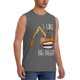 thumbnail image 2 of Fotbe I Like Big Digger Men's Camiseta sin Mangas Estampada para Hombres, Playera Casual para Gimnasio, Entrenamiento, Playa-Large, 2 of 7