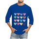thumbnail image 1 of Camisas de Manga Larga para los Hombres Día de San Valentín Impresión Cuello Redondo Moda Casual, Mezcla de Poliéster de Lino de Algodón para Primavera Verano, 1 of 1