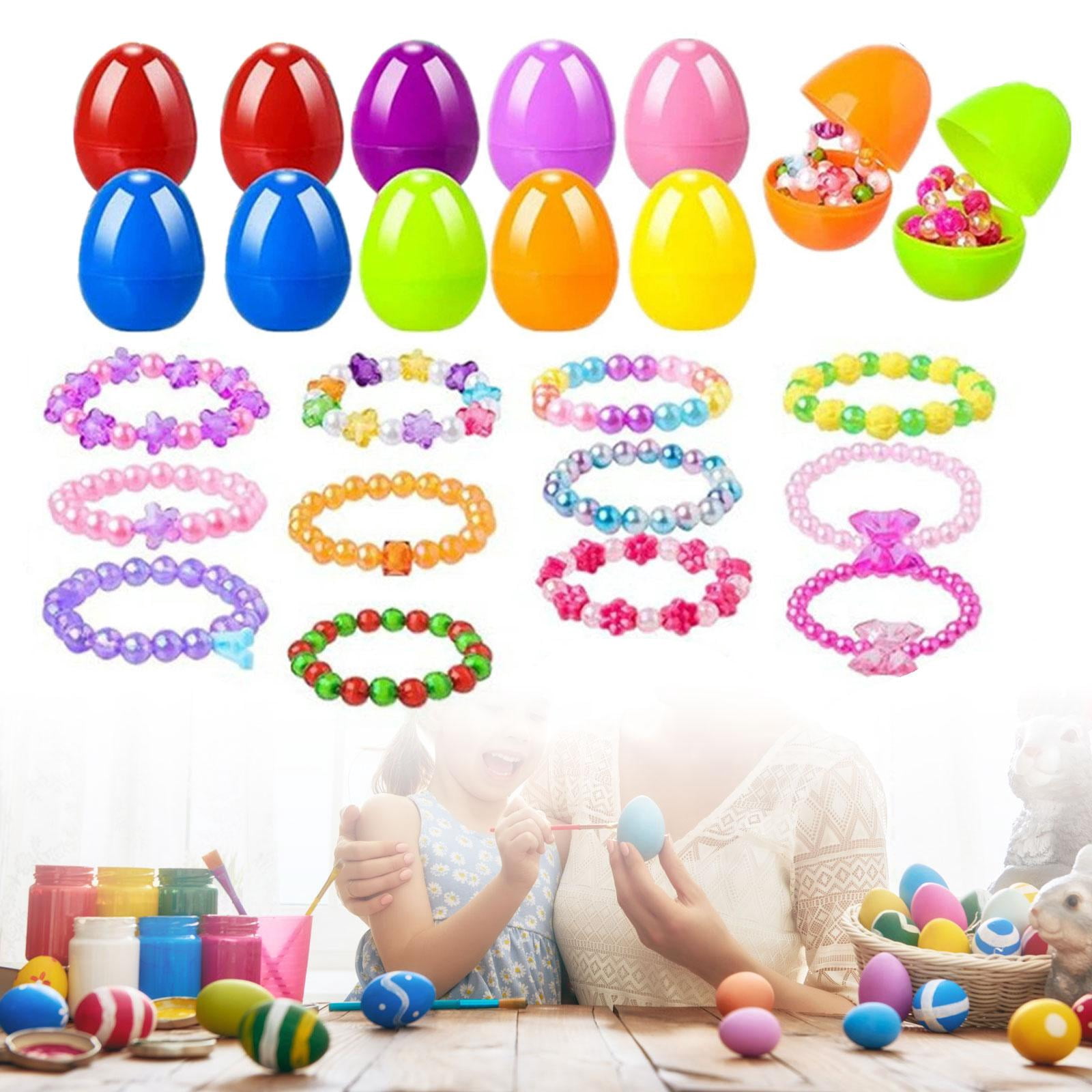 FVDPWYE Easter Basket Stuffers Decor Prefilled Easter Eggs for Party Favors Children 12 Bracelets