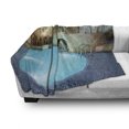 thumbnail image 3 of Modern Soft Flannel Fleece Blanket, Vivid Blue Swimming Pool in Spa Interior Resort Relaxation and Theraphy Theme, Cozy Plush for Indoor and Outdoor Use, 50" x 70", Blue Aqua Beige, by Ambesonne, 3 of 6