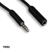Kentek 12 Feet TRRS 3.5mm AUX Audio Mic Extension Cable Cord for MP3 Notebook SmartPhone