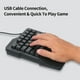 thumbnail image 5 of Teclado de juego portátil y ligero de una mano Conexión USB de cable Diseño de 35 teclas Almohadilla de goma suave antideslizante Teclas talladas con rayos, 5 of 6