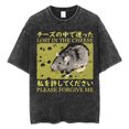 thumbnail image 3 of Camiseta The Horrors Never Ending Yet I Remain Silly, divertida camiseta lavada Retro de rana de estilo japonés, camisetas de gran tamaño para hombres, 3 of 5