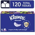thumbnail image 3 of (2 pack) Kleenex Ultra Soft Facial Tissues, 1 Flat Box, 120 Tissues per Box, 3-Ply, 3 of 10