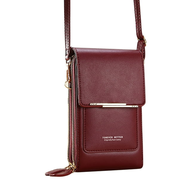 Cartera Vertical con Múltiples Compartimentos para Tarjetas y Pantalla Táctil para Teléfono Móvil