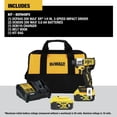 thumbnail image 2 of Destornillador de impacto DEWALT 20V MAX inalámbrico de 3 velocidades con 2 baterías, 2 of 8