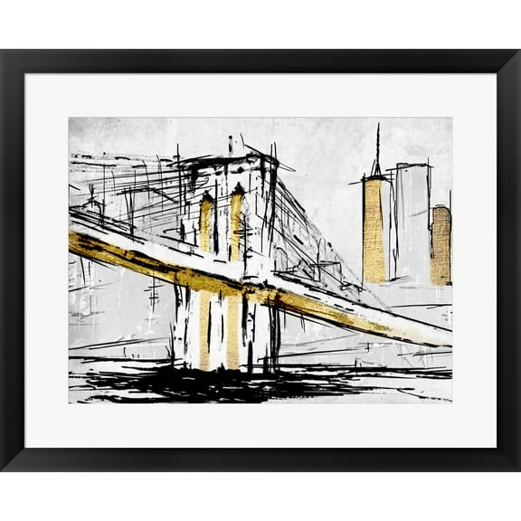 Great Art Now City Of Gold 1 by Marcus Prime, Framed Wall Art, 26.75W x 21.75H
