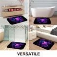 thumbnail image 5 of 1pc Purple Butterflies Roses and Absorbent Non-Slip Bathroom Thickened Flannel Rug Decor,Soft,Quick Drying,Suitable For Indoor/outdoor Use,Bathrooms,Bedrooms,Kitchens,Terrace,Laundry Rooms,16"x24", 5 of 9