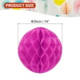 thumbnail image 2 of Uxcell 14" Tissue Paper Pom Poms Flower Balls, 10 pack Party Hanging Paper Flower Balls Decoration for Birthday Wedding Home Backdrop Decor, Fuchsia, 2 of 6