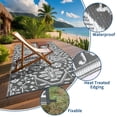 thumbnail image 5 of Memoryfield Outdoor Rug 8' x 10' Waterproof Patio Rug, Reversible Plastic Outside Carpet, Vintage Boho Camping Rugs, for RV Camping Deck Balcony Porch,Gray, 5 of 8