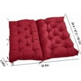 thumbnail image 4 of Fusion Waterproof Bench Cushion with Backrest, 2 or 3 Seat Swing Replacement Cushions Overstuffed for Garden Patio Furniture Loveseat Swing Outdoor Bench Cushions (39.4 * 39.4 * 3.94inch, Burgundy), 4 of 6