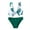 Green, variant on Girls Bathing Suits 2 Piece Swimsuit Kids Print Bikini Set Swimwear 6-12 Years