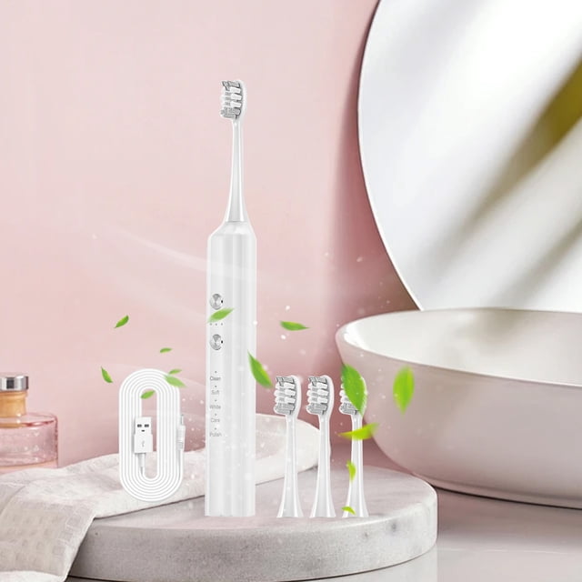 Fiudx Ofertas y liquidaciones Cepillo de dientes Cepillo de dientes con 3 cabezales de cepillo 15 modos de limpieza Temporizador inteligente Cepillo de dientes IPX7 Recientemente actualizado Vida úti