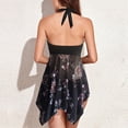 thumbnail image 4 of Split Swimsuit, Print Pattern Bikini Set Stylish  For Swimming Pool Black Print 5XL, 4 of 6