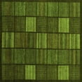 thumbnail image 1 of Ahgly Company Indoor Square Checkered Green Modern Area Rugs, 5' Square, 1 of 4