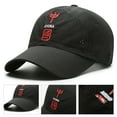 thumbnail image 4 of Baseball Cap - Unisex Sunshade Cap Mesh Hole Curved Brim Embroidery Letter Design Baseball Hat for Men Women, 4 of 7