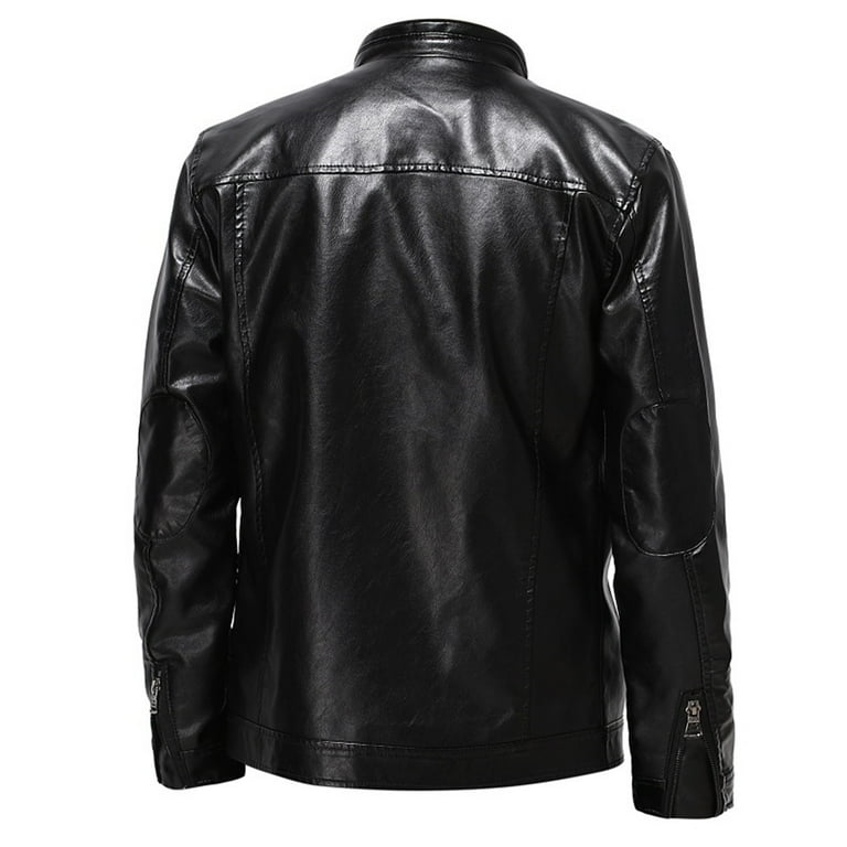 Juebong Dressy PU Leather Jacket for Boys for Men Open Front Juebong Dressy PU Leather Jacket for Boys for Men Open Front