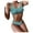 Green, variant on QLEICOM Womens Swimsuits Tummy Control Plus Size Swimsuit Coverup Solid Lace Bikini Set Push Up Swimsuit Beachwear Padded Swimwear Green L