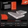 thumbnail image 2 of A-Premium 2-PC Cabin Air Filter with Activated Carbon Compatible with Volkswagen Phaeton 2004-2006 & Bentley Continental 2005-2016, Replace# 3D0819644, 2 of 9