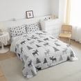 thumbnail image 3 of Manfei Wildlife Animal Deer Full Size Comforter Sets,Tropical Botanical Pine Bedding Comforter Set,Country Farmhouse Lodge Bedding Sets For Boys,Ultra Soft Home Decor Reversible,3pcs, 3 of 8