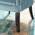 thumbnail image 7 of Contemporary Modern Urban Designer Living Room Lounge Club Lobby Accent Side Chair, Velvet Fabric Wood, Light Blue, 7 of 7