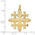 thumbnail image 2 of 14k Yellow Gold Polished Jerusalem Cross Pendant, 2 of 3