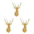 thumbnail image 2 of relayinert Easy To Paste And Remove 3D Deer Head Mirror Wall Sticker For Quick Decor Updates Living Space gold S 3Set, 2 of 6