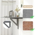 thumbnail image 5 of Wubio Wall Mounted Desk, 31.5" x 23.5" Fold Down for Small Spaces Portable Drop Leaf Table, Collapsible Floating Workbench for Home Office, Garage, Bar, Kitchen or Laundry Room, Gray, 5 of 10