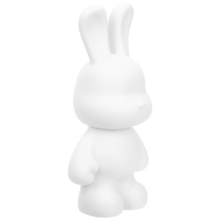 

White Bunny Ornament Bunny Craft Blank Bunny Statue Blank Paint Toy Kids Plaything