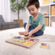 Melissa & Doug Musical Instruments Sound Puzzle - Wooden Peg Puzzle (8 pcs)