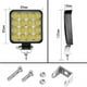 thumbnail image 2 of Luz de trabajo LED de 48 W, foco cuadrado de 12 V y 24 V, largo alcance, IP67, luz de marcha atrás para coche, camión, tractor, SUV, barco (4 unidades), 2 of 4