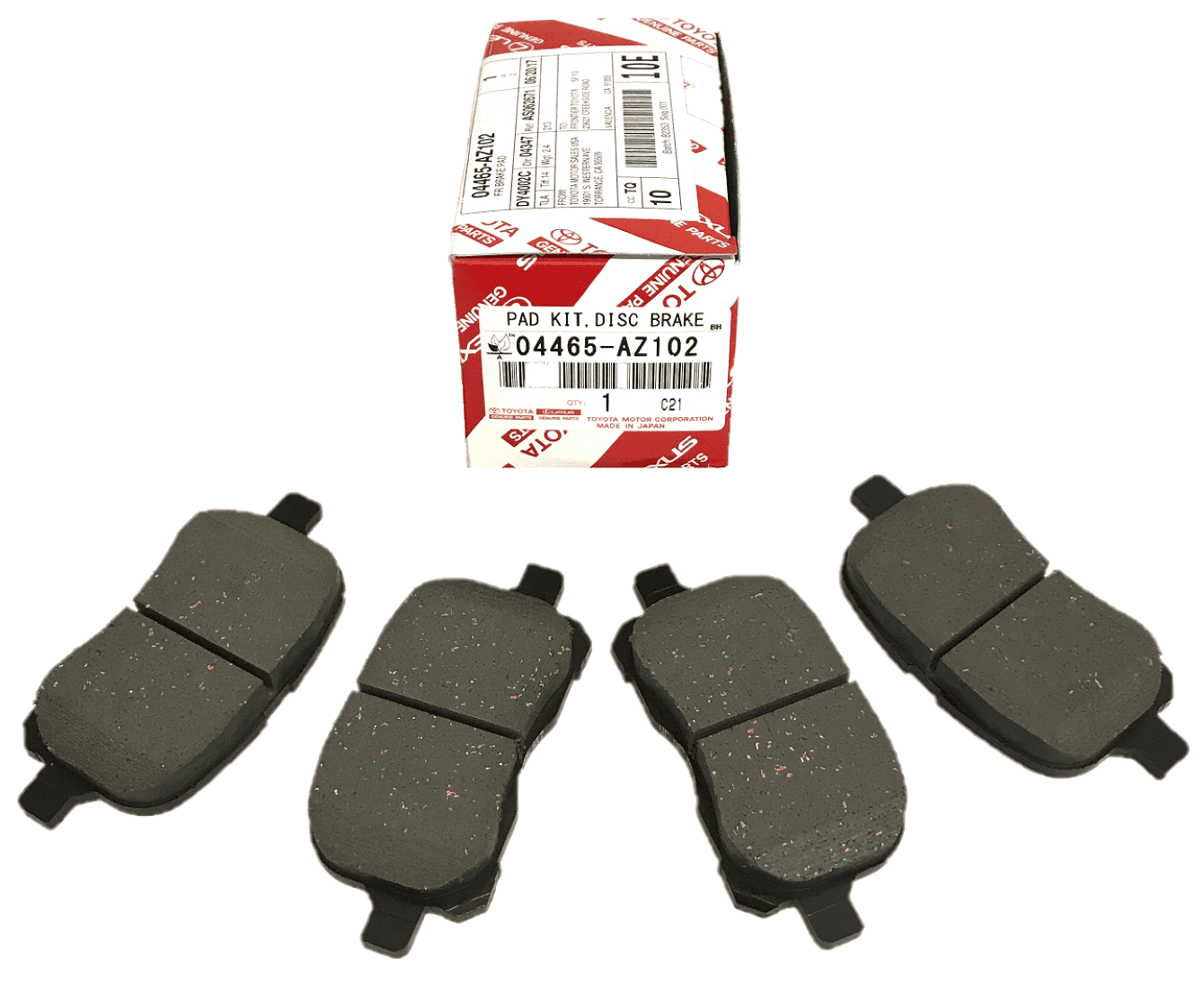 OEM Toyota Corolla Front Brake Pads 19972003,2008&2019