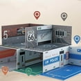 thumbnail image 3 of 1/24 Parking Lot Scene Display Lot Desktop Decoration Case Scenery Desktop Decor Diecast Car Garage orange, 3 of 8
