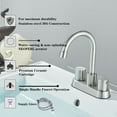 thumbnail image 4 of feetron Brushed Nickel Dual Handle Faucet Bathroom Basin Faucet with Drain Mixer Tap, 4 of 11