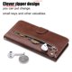 thumbnail image 4 of Estuche de Cuero PU con Cierre para OPPO Reno 11F , Funda Protectora con Billetera y Correa, 4 of 6
