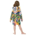thumbnail image 7 of FORMRS Kids Bathrobe Unisex Hooded Robe Toddler Pajamas Sleepwear, Size 4-6T, Art Path, 7 of 7