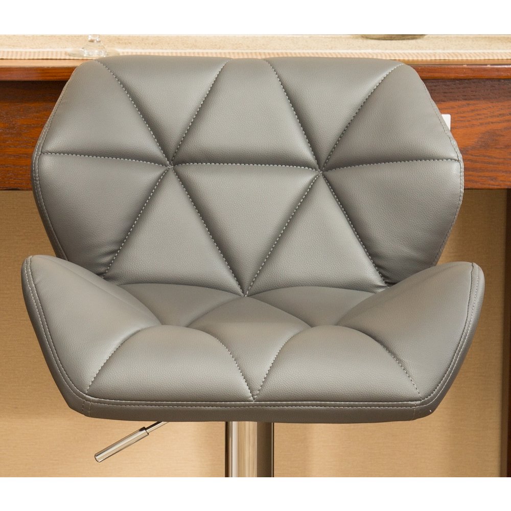 Roundhill Furniture Glasgow Contemporary Tufted Adjustable Height Hydraulic Bar Stools, Set of 2, Black