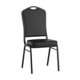 thumbnail image 2 of Flash Furniture Crown Back Stacking Banquet Chair in Black Vinyl - Black Frame, 2 of 10