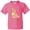 Neon Pink, variant on Easter Cute Floppy Ear Brown Bunny Youth T-Shirt
