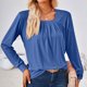 thumbnail image 3 of Camisa básica de cuello cuadrado para mujer, parte superior de color sólido, informal, holgada, traje de trabajo de oficina FLhrweasw Nuevo, 3 of 7
