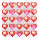 thumbnail image 1 of 25 uds. Broches navideños LED bonitos en forma de corazón, insignia para manualidades DIY, decoración de ropa, recuerdos de fiesta, 1 of 5
