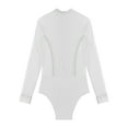 thumbnail image 4 of Zaldita Men One Piece Latin Dance Leotard Sheer Mesh Figure Skating Bodysuit Romper White XL, 4 of 5