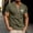 Army Green, variant on Men's T Shirt Stand Short Sleeve Summer Fashionable Coconut Tree Print Retro Sports Shirt for Men