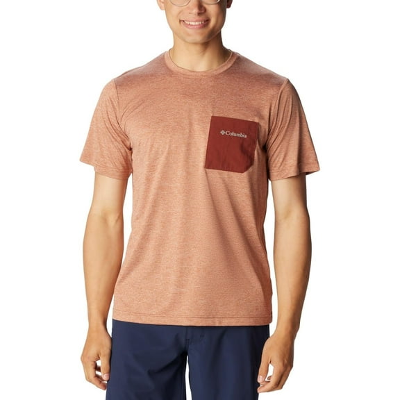 Columbia Men's Regular Fit Short Sleeve T-Shirt Casual Comfort Auburn Brown New