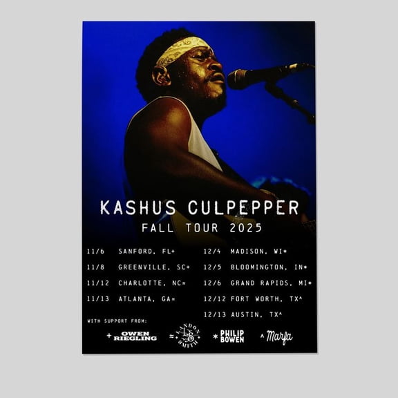 Kashus Culpepper Tour 2025 Music Poster Size 24''x36'' -Gategoo