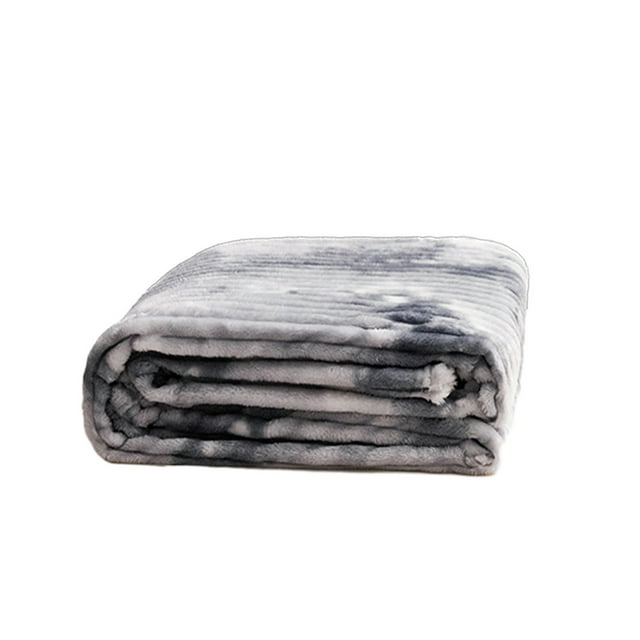 Ohufall Comfortable And Breathable Printed Drawstring Scandinavian Tie-type Flannel Velvet Throw Blanket Office Air Conditioning Blanket