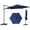 Navy Blue, variant on Costway 10 FT Patio Cantilever Umbrella with 360° Rotation, Air Vent, Cross Base Included Gray